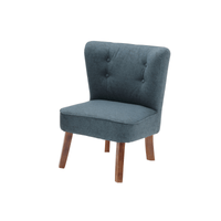 Adele Living Chair|アデル リビングチェア|ブルー (脚部:ダークブラウン)