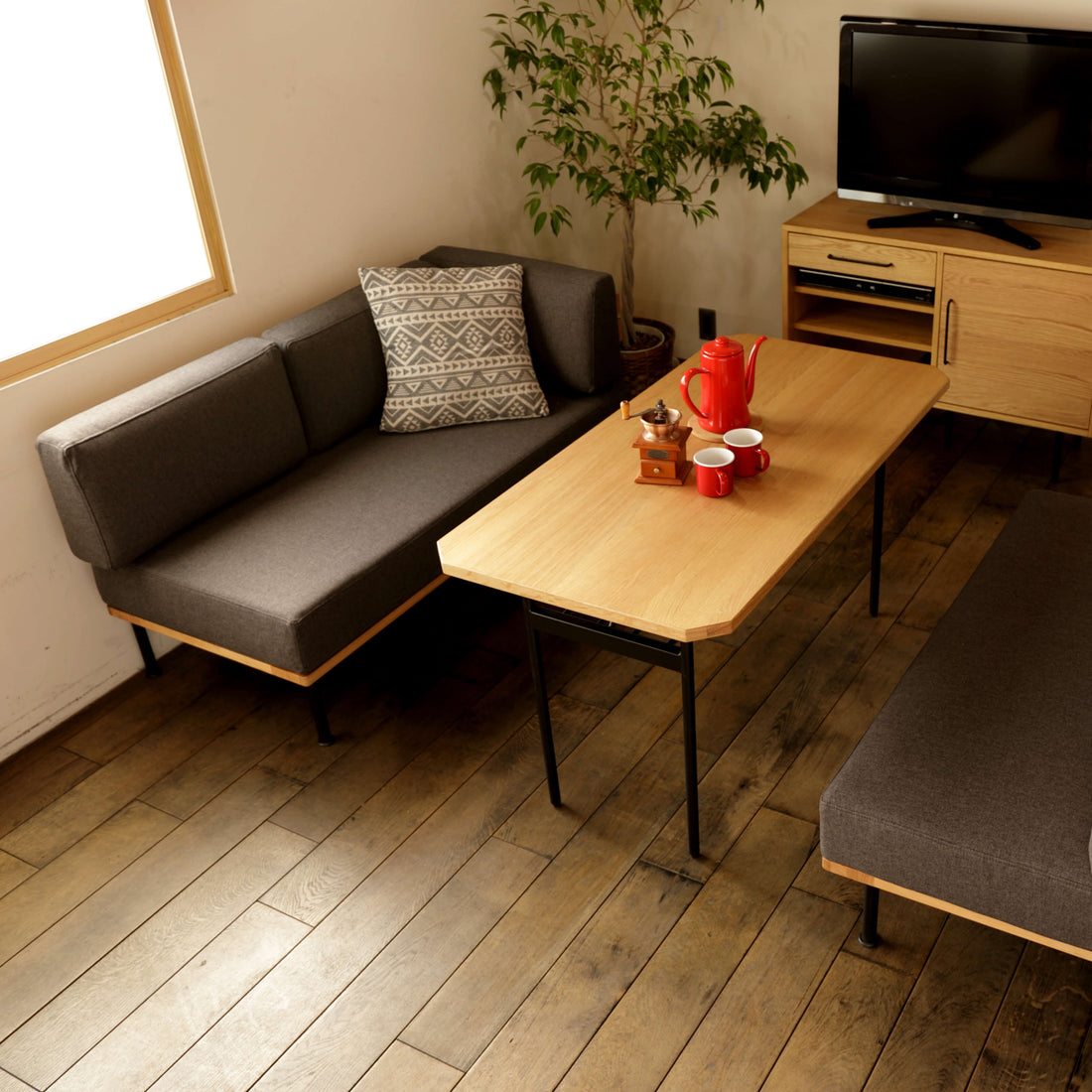 GLAM|Arm Sofa|アームソファ|チャコールグレー