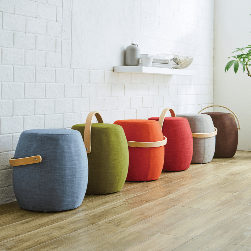 サイコロ型 ビンテージスツール オレンジ サイコロ型 ビンテージ