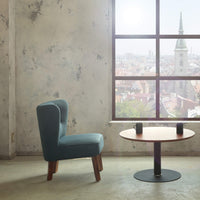Adele Living Chair|アデル リビングチェア|ブルー (脚部:ダークブラウン)
