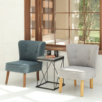 Adele Living Chair|アデル リビングチェア|ブルー (脚部:ダークブラウン)